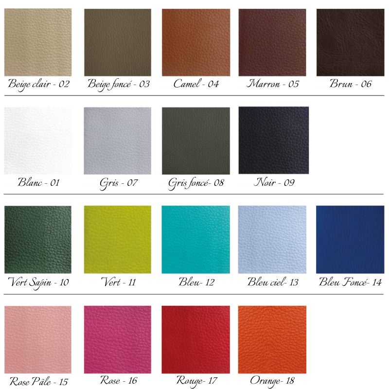 KIRK GRS Fauteuil Barbier - Palette de Couleur et Nuancier - Mobilier barbier - Mobilier barbershop - Meuble barbier - Meuble barbershop - Malys Equipements