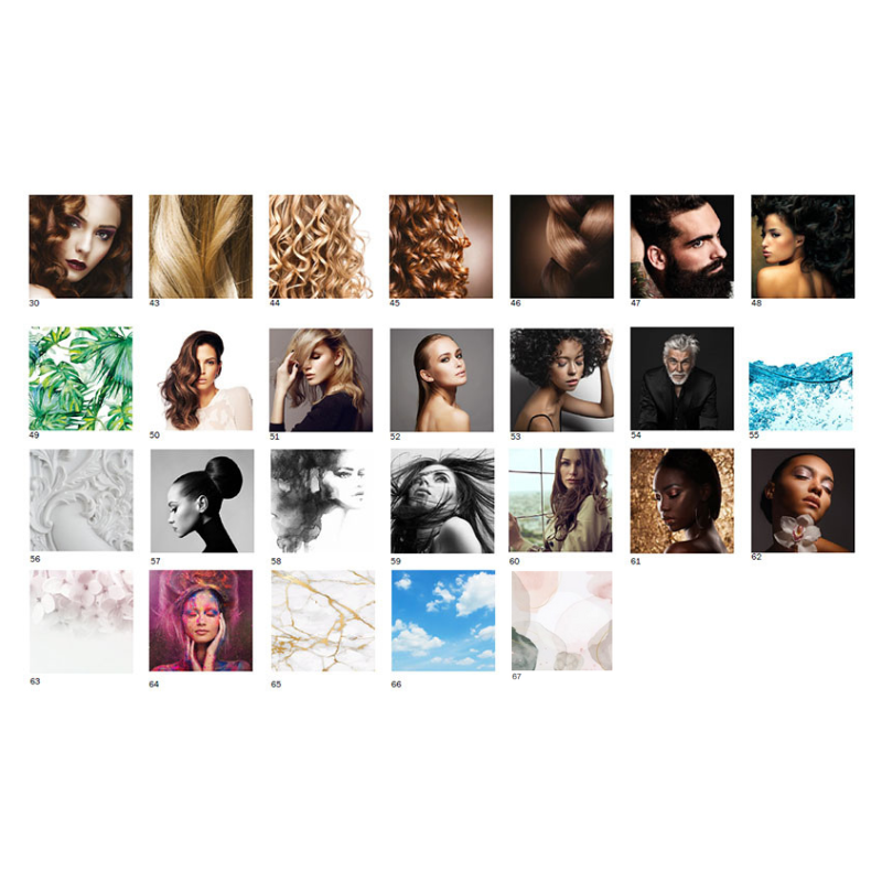 TWICE EXPO Coiffeuse Centrale avec Image, miroir et tablette - Collection Images 1 - Malys Equipements