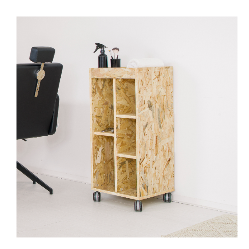 MENIR Chariot de coloration et de rangement - ambiance salon de coiffure - chariot de rangement et de coloration avec 4 roulettes - chariot salon de coiffure - mobilier coiffure - meuble coiffure - malys equipements