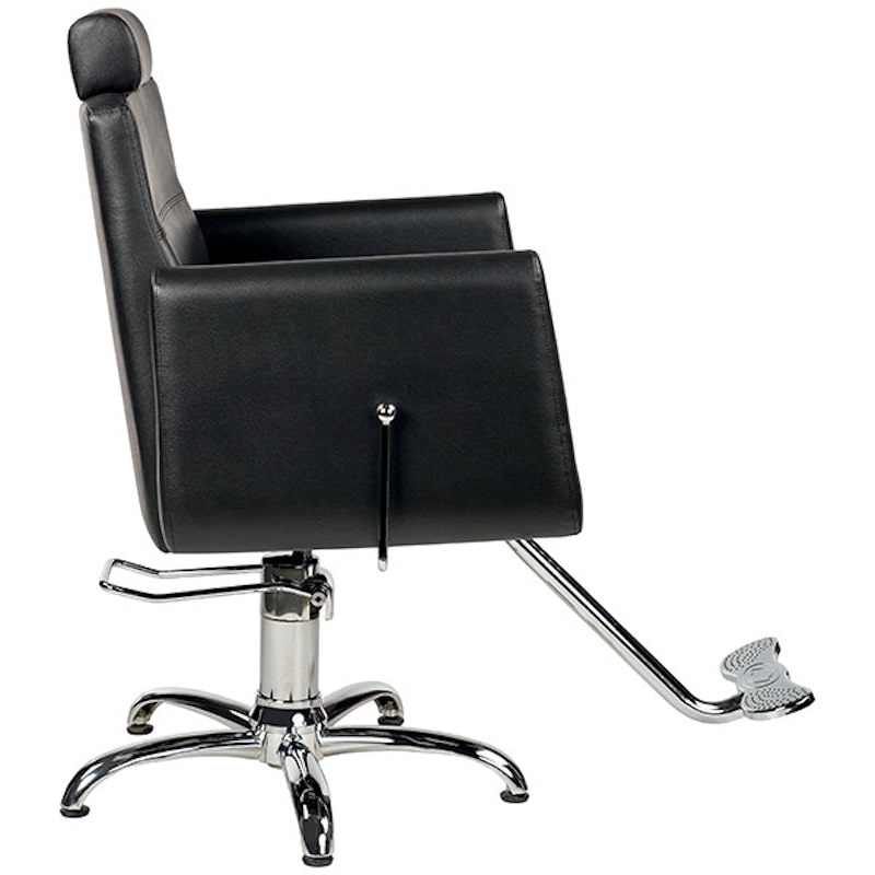 RAY Fauteuil Barbier et de Maquillage - noir latéral - Malys Equipements