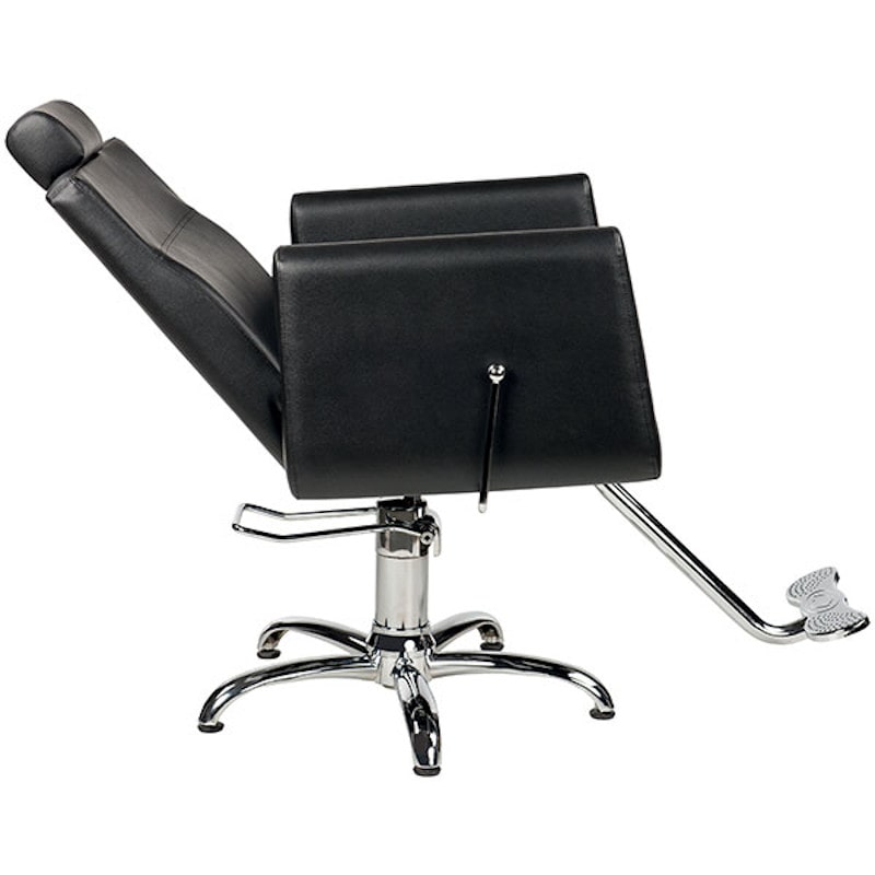 RAY Fauteuil Barbier et de Maquillage - noir allongé - Malys Equipements