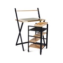 Table_de_travail_IRIS_avec_chariot_mobilier barbier - meuble barbier - mobilier barbershop-malys_equipements