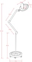MEGA Lampe Loupe à LED - dimensions 2 - Malys Equipements