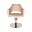 MAREA Fauteuil coiffure - base ronde - sable satiné - face - Malys Equipements