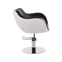 THOMAS Fauteuil Coiffure - bicolore noir et blanc - latéral - Malys Equipements