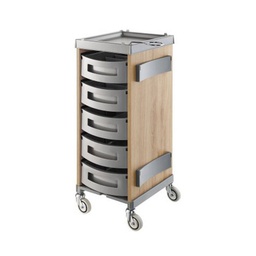 Carrito de almacenamiento y coloración de roble claro KING WOOD